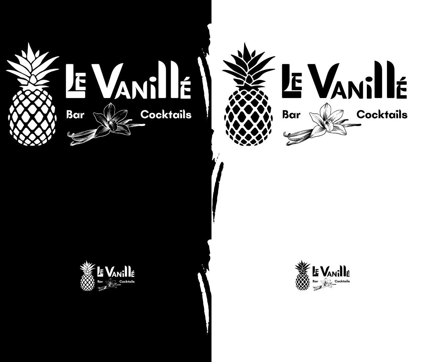 Logo Le Vanillé noir et blanc